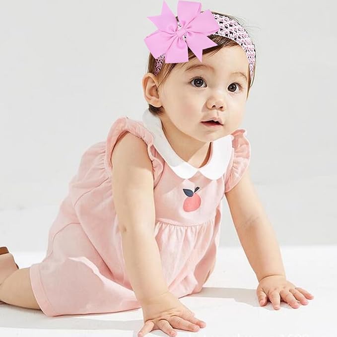 20PCS Baby Girl Bow Headbands,Turban Bows Headbands