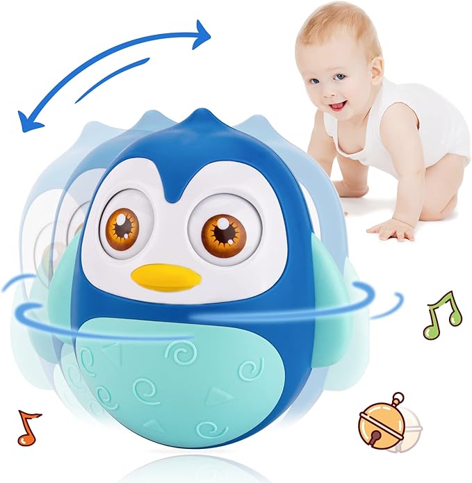 UNIH Roly Poly Baby Toys 6 to 12 Months, Tummy Time Wobbler Toys