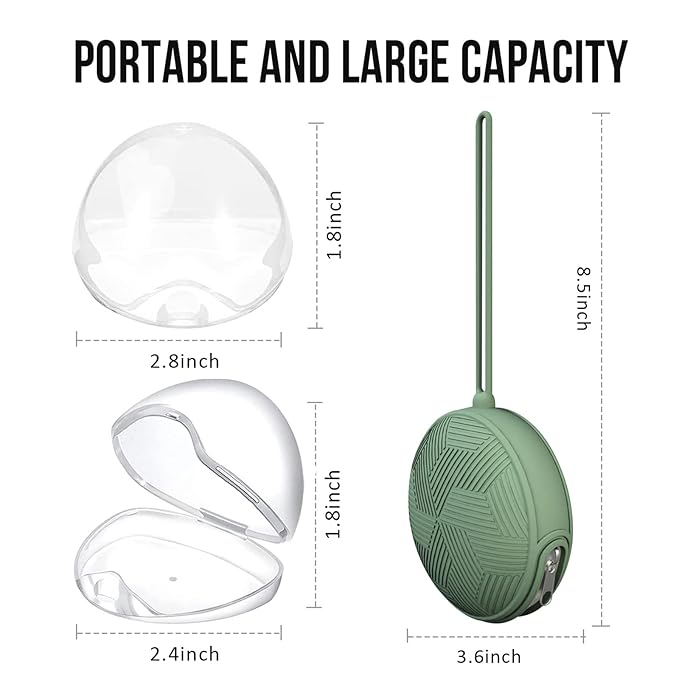 Smlpuame 4 Pack Pacifier Holder Case Set,2 Silicone Portable Pacifier Cover Pouch Bag for Diaper Bags Baby Carriage with 2 Transparent Pacifier Storage Container Box