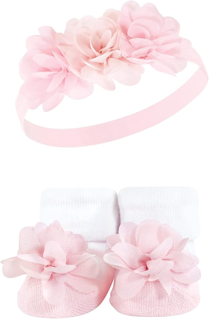 Hudson Baby Girl's Headband and Socks Giftset