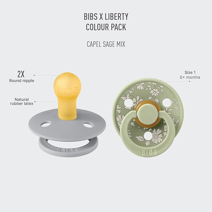BIBS Liberty Pacifier | 2 Colour Natural Rubber Latex Soothers