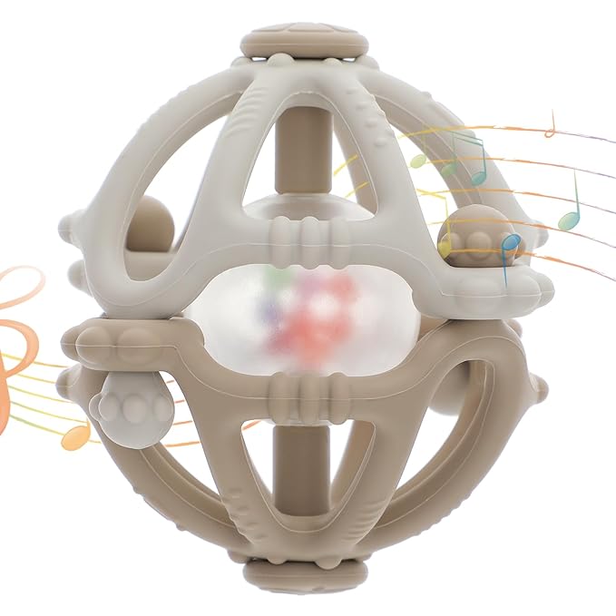 Stereo Rattle Teether, Sensory Teething Toys for Baby