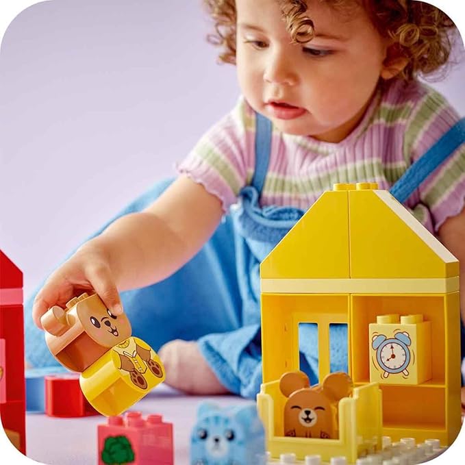 LEGO My First Duplo Daily Routines: Eating and Sleeping, Social Development Emotions Game 4 Animal 1.5 Years 10414