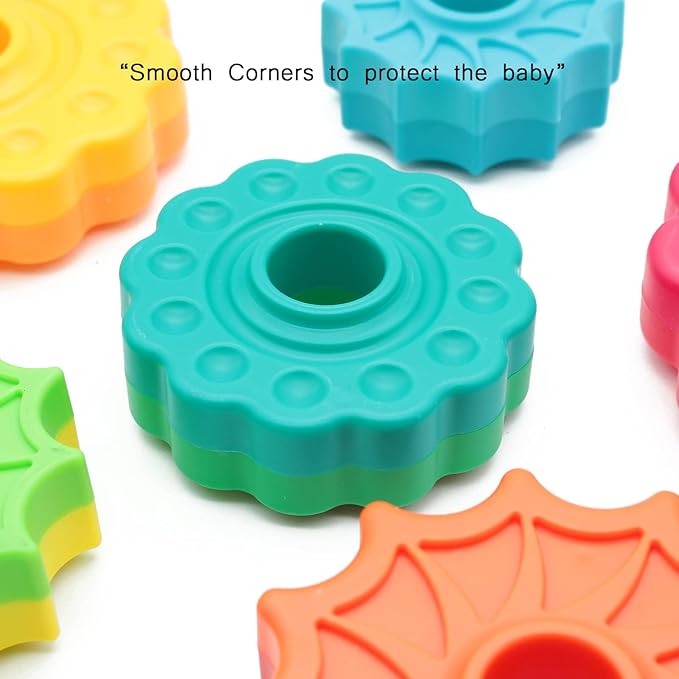 (1 PCS) Spinning Stacking Toys,Spin Toys ABS Plastic and Color Rainbow Design