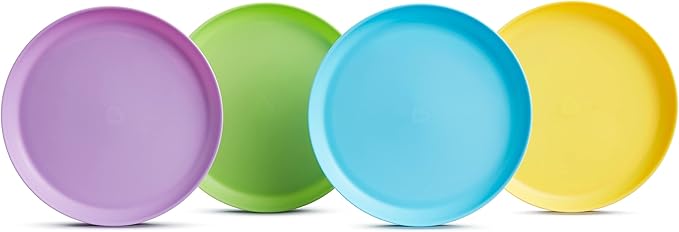 Munchkin® Multi™ Baby and Toddler Plates, 8 Pack & Stay Put™ Suction Bowls for Babies and Toddlers, 3 Pack, Blue/Green/Purple