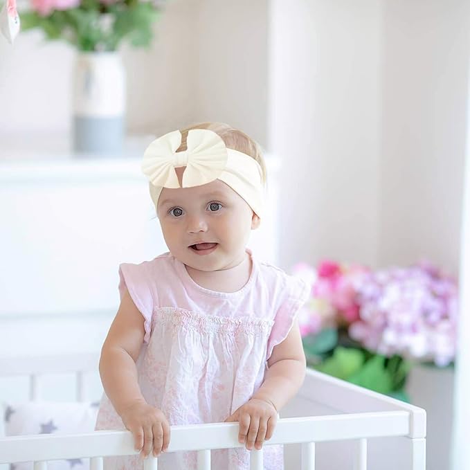3pcs Baby Girl Nylon Headbands, Soft Elastic Hairbands