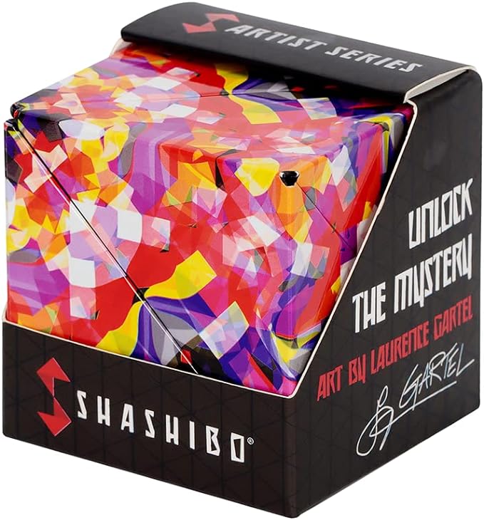 SHASHIBO Shape Shifting Box - Award-Winning, Patented Fidget Cube w/ 36 Rare Earth Magnets 70 Shapes,