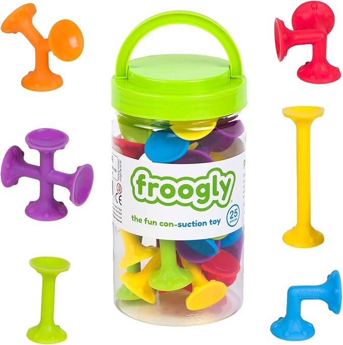 Froogly - 25 Piece Suction Toys | Montessori Bath Construction 3 4 5 6