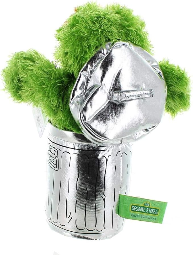 GUND Sesame Street Official Oscar The Grouch Muppet Plush, Premium Plush Toy for Ages 1 & Up, Green/Silver, 10”