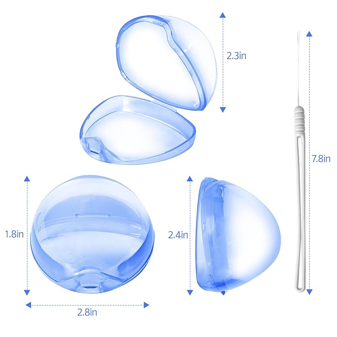 Pacifier Case,6 Pack BPA Free Pacifier Holder Case with Lanyard for Diaper Bag