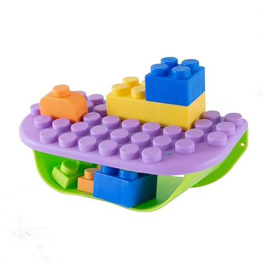 UNiPLAY Building Blocks Daycare Play Shelf with Storage 11 Piece Set, Sensory Toys Storage Bin and Play Shelf for Teething Baby Starter Learning Building Blocks 3 Months
