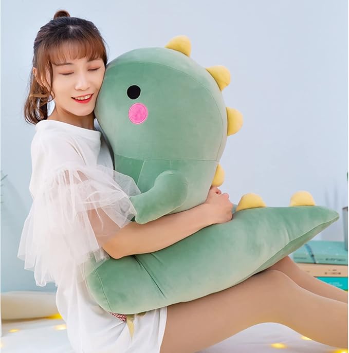 Cute Dinosaur Plush Toys, Fat Dinosaur Stuffed Animals Toys Dolls (Green,19in)