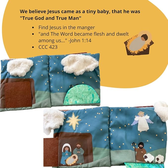 "Where is Jesus" Interactive Quiet Book for Young Believers - Discover Catholic Teachings with Engaging Exploration