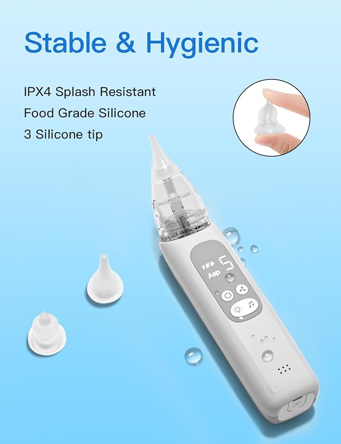 Baby Nasal Aspirator, Electric Nose Sucker with 5 Levels Suction