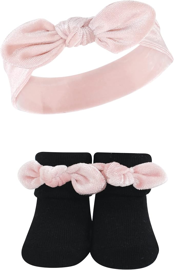 Hudson Baby baby-girls Headband and Socks Set