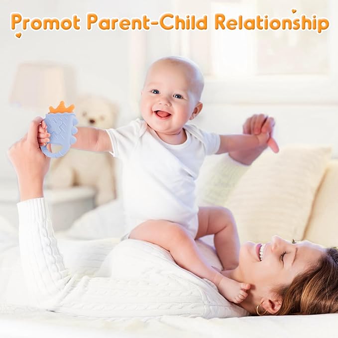NPET 3-in-ONE Teethers for Babies 3-6 Months, Convertible Teething Relief 6-12 Months