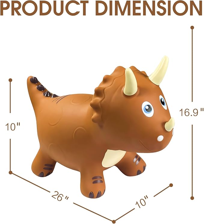HotMax Dinosaur Bouncy Hopper Toys, Bouncy Horse for Toddlers 18 Months 2 3 4 Year