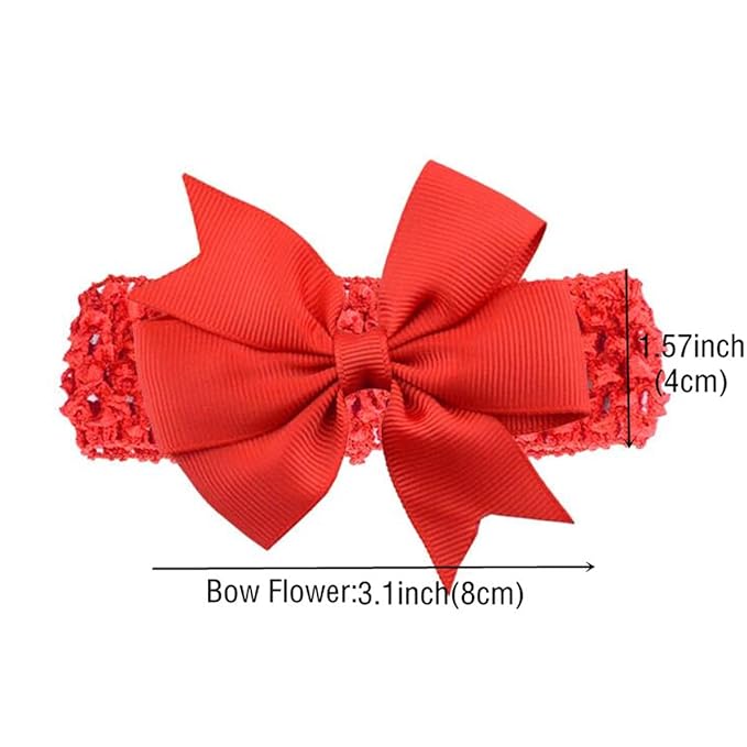 20PCS Baby Girl Bow Headbands,Turban Bows Headbands