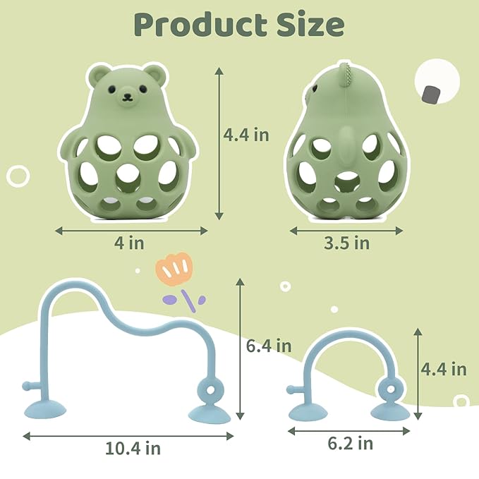 Baby Teething Chew High Chair Suction Toys - Baby Teething Toys Silicone Teethers, Baby Table Toys 6 12 18 Months