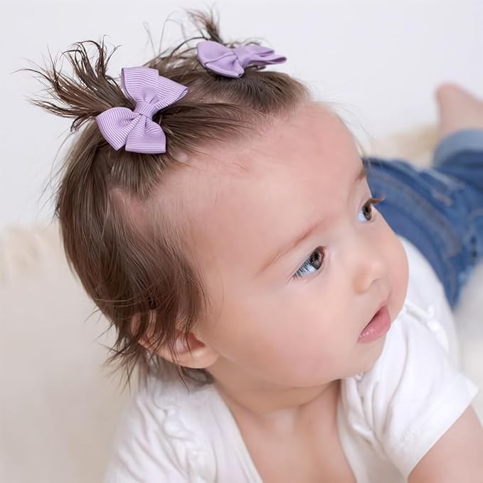 C횋LLOT Baby Hair Clips, 50PCS 2" Fully Lined Hair Bows for Girls