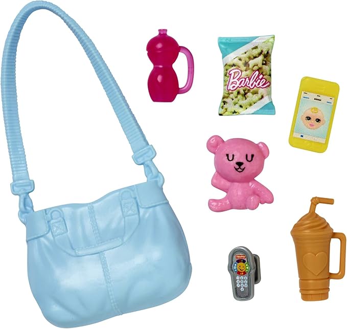 Barbie Skipper Babysitters Inc 2 Dolls & Accessories, Set with Brunette Skipper Doll, Small Doll & Bouncy Stroller (Amazon Exclusive)