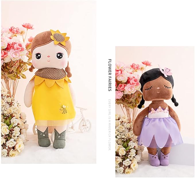 13" Exclusive New MeToo Princess Doll, Cute Flower Fairy Plush Doll