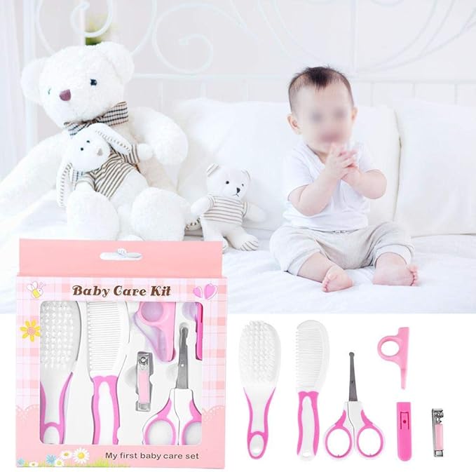 Baby Grooming Kit,Baby Healthcare and Grooming Kit,6pcs Baby Care Tools, /Blue for Nursing Baby Heath and Grooming,a New or Experienced Parents