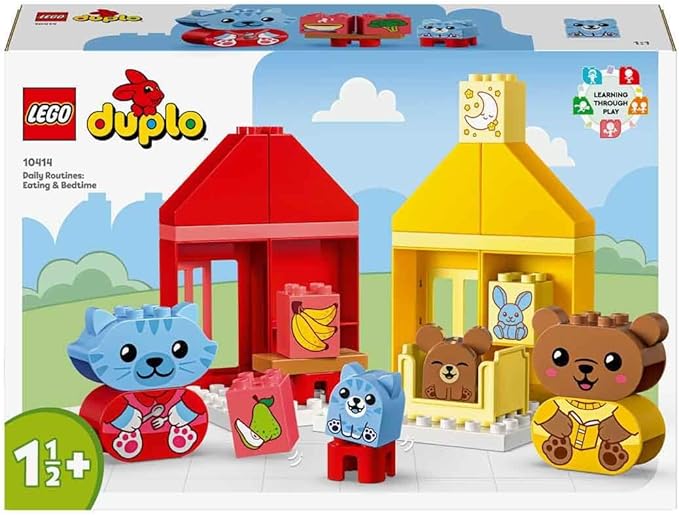LEGO My First Duplo Daily Routines: Eating and Sleeping, Social Development Emotions Game 4 Animal 1.5 Years 10414