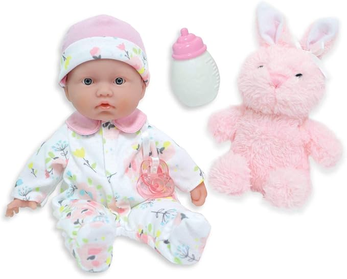 JC Toys - La Baby Travel Case Gift Set| Caucasian 11-inch Small Soft Body Baby Doll 12 Months