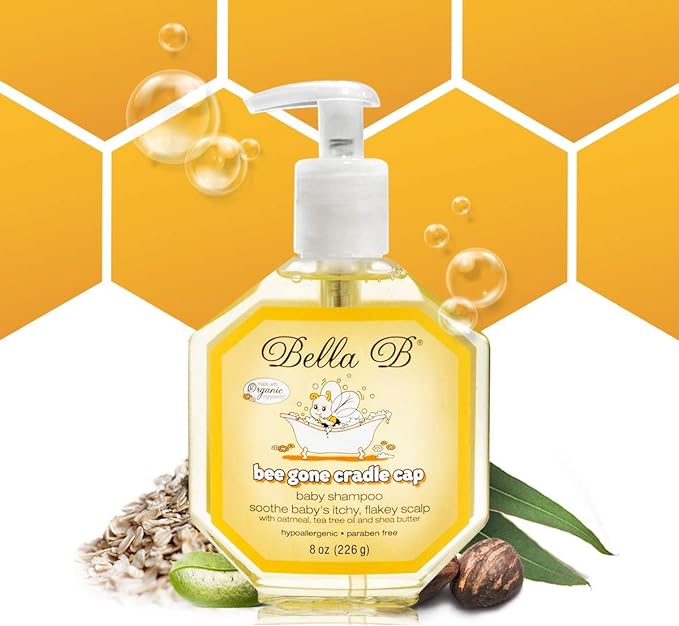 BELLA B Bee Gone Cradle Cap Baby Shampoo Treatment, 8 oz