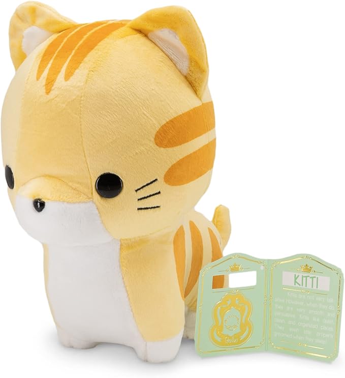 Bellzi Tabby Cat Cute Stuffed Animal Plush Toy - Adorable Soft Orange and White Cat Toy Plushies and Gifts