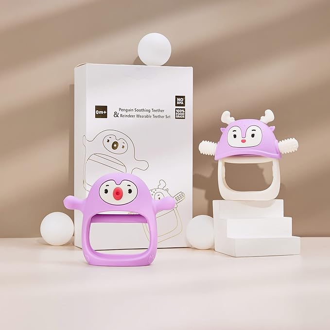 Smily Mia Baby Teething Toy |Penguin Teether for 0-6Months 3m+, Soft