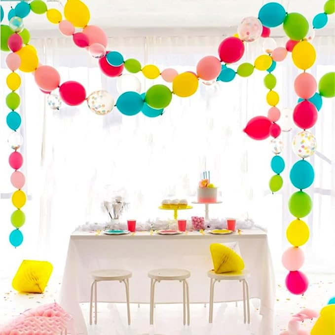 10 Inch Clear Link Balloons 50 Pcs Quick Linkable Balloon