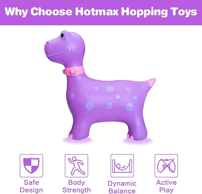 HotMax Bouncy Horse, Dinosaur Hopper Toys for Kids 18 Months 2-4 Year
