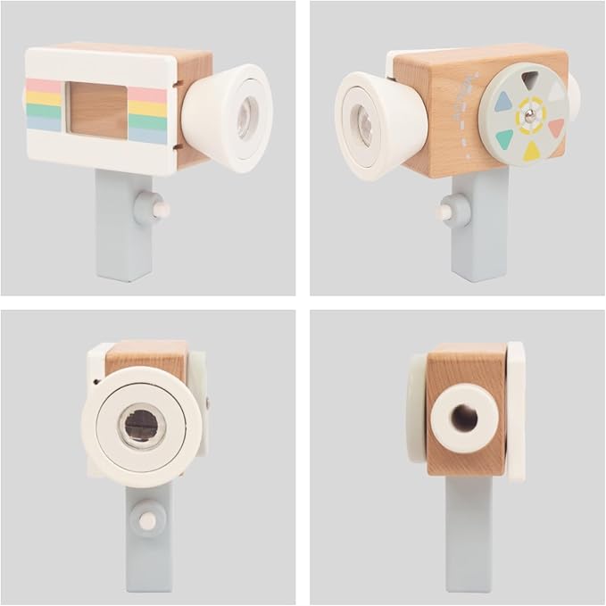 Wooden Mini Pretend Video Camera Toy for Toddlers 1 2 3 Years