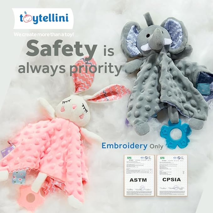 Soothe&Sense Baby Security Blanket with Teether, Rattle