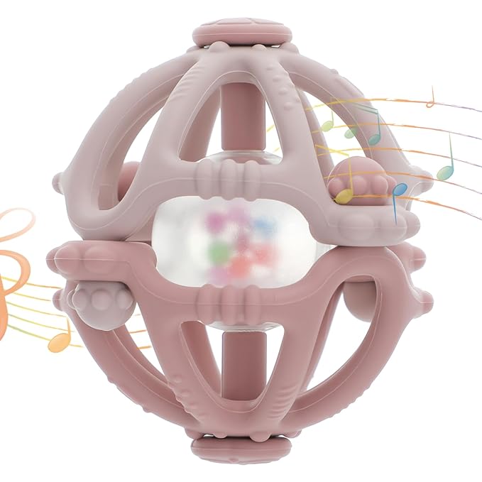 Stereo Rattle Teether, Sensory Teething Toys for Baby