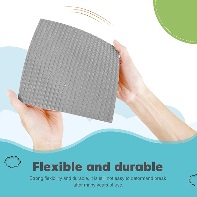 Sawaruita Pack of 6 Classic Baseplates Building Base Plates- 10 10 in