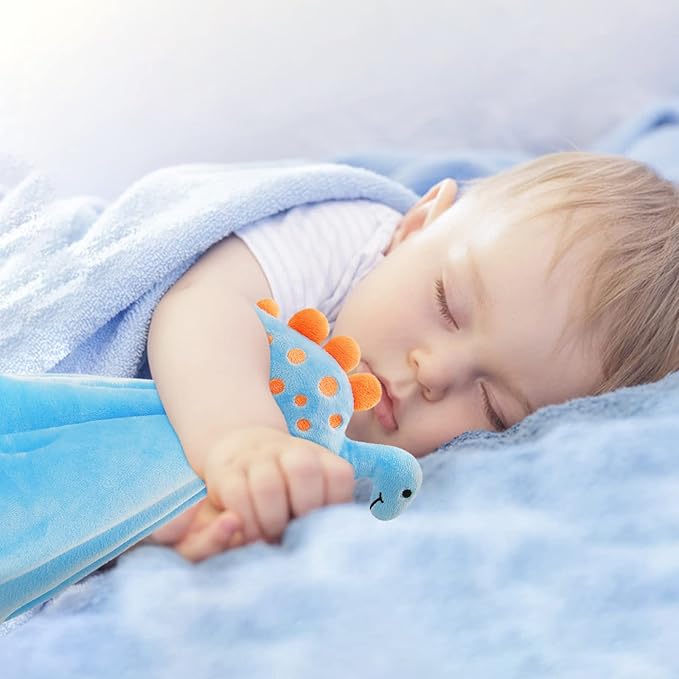Pro Goleem Dinosaur Security Blanket Soft Loveys for Babies 14 Inch