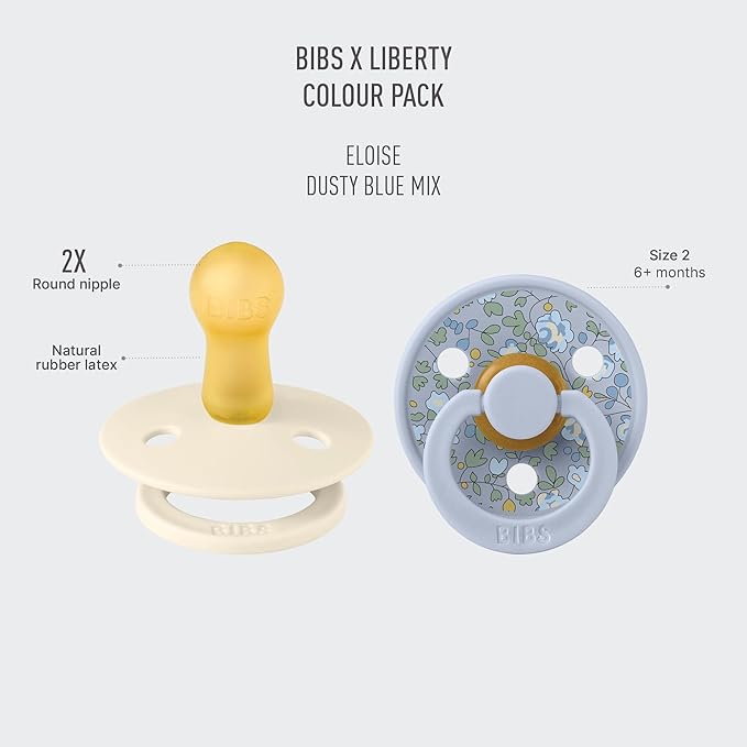 BIBS Liberty Pacifier | 2 Colour Natural Rubber Latex Soothers