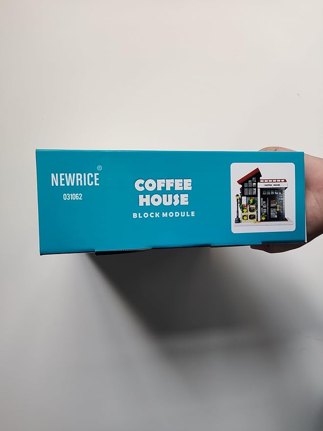 Cafe House Architecture Building Set with LED Light,City Coffee House Model Kit,Building Blocks Toy for 15+ Age Teen,Adult (1512 Pieces)