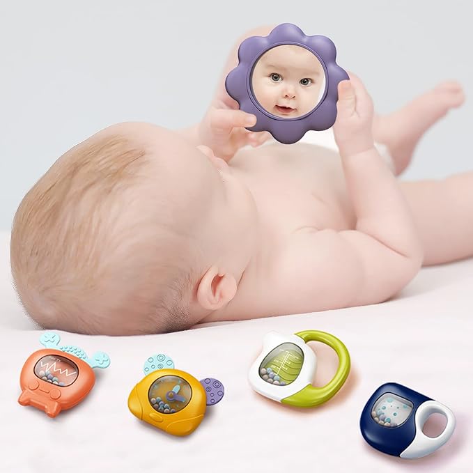 dearlomum Baby Play Mat Baby Gym,Funny Play Piano Tummy Time Baby Activity Mat with 5 Infant Sensory Baby Toys 0 to 3 6 9 12