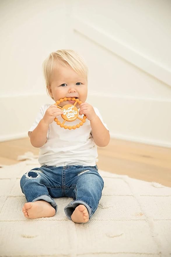Bella Tunno Happy Teether ??Soft & Easy Grip Baby Teether Toy, Silicone Teether Ring to Help Soothe Gums