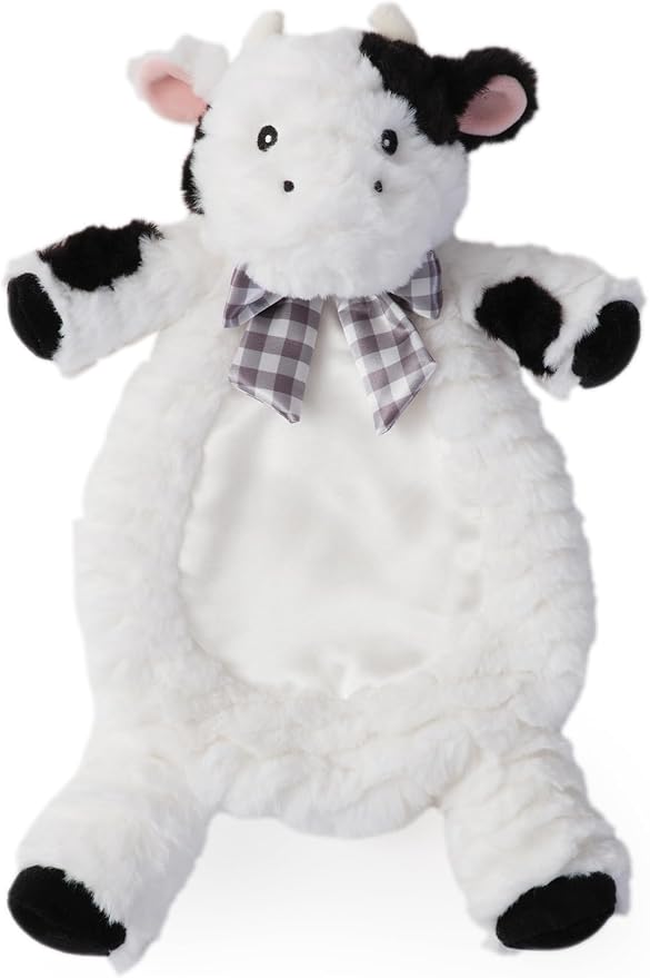 Bearington Lil' Gilly 13 Inch Cow Security Blanket for Babies - Cow Lovey