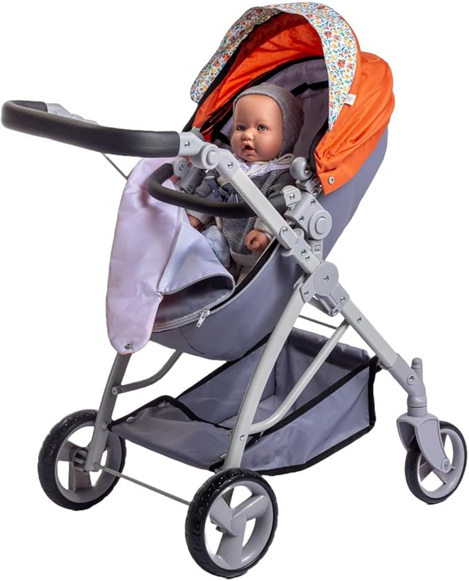 JC Toys - for Keeps Playtime | Deluxe Folding Sports Pram Stroller 20" | 3+