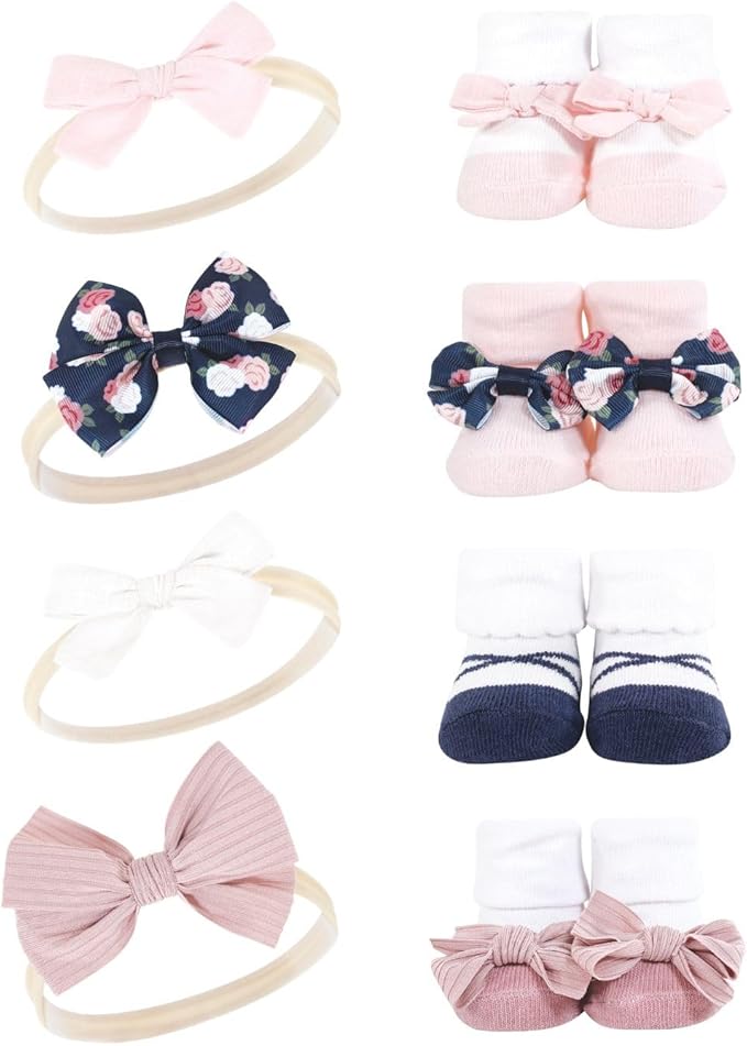 Hudson Baby Girl's Headband and Socks Giftset