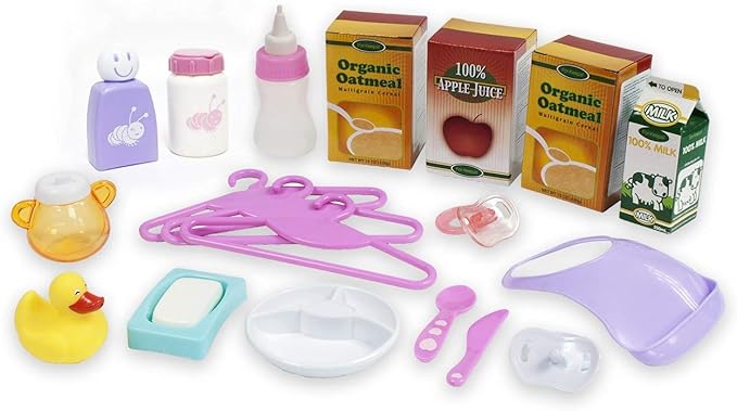 JC Toys Baby Doll Nursery 20 Piece Accessory Bag Berenguer Boutique! | Fitst Most Dolls 2+