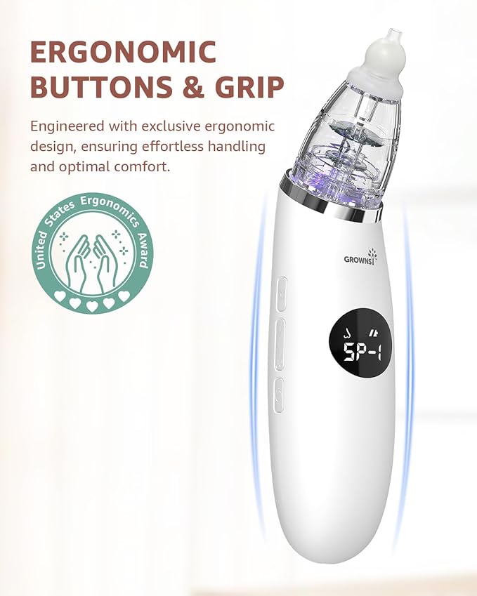 GROWNSY Nasal Aspirator for Baby | Baby Nose Sucker 3 Silicone