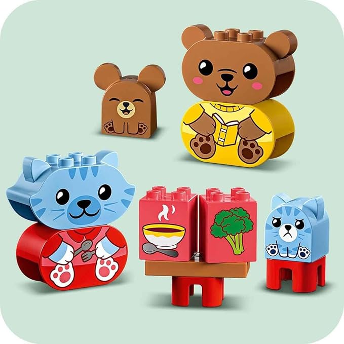 LEGO My First Duplo Daily Routines: Eating and Sleeping, Social Development Emotions Game 4 Animal 1.5 Years 10414