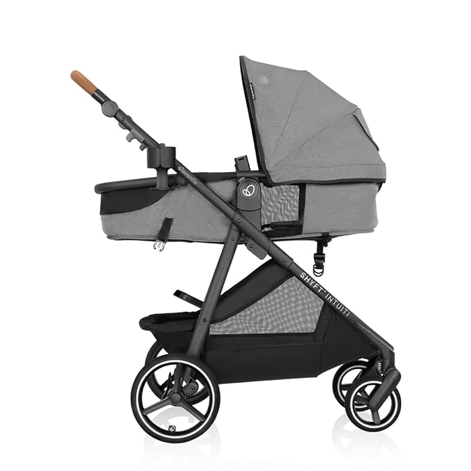 Evenflo Shyft Intuiti Travel System with Revolve180 LiteMax NXT Rotational Infant Car Seat (Fossil Gray)